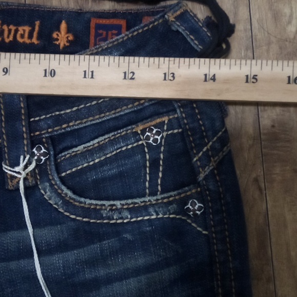 Rock Revival Women's 26 Bootcut Patti Dark Flap Pockets Distressed - Picture 11 of 13